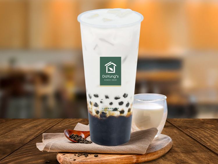 Caramel Boba Fresh Milk with brown sugar boba at the bottom
